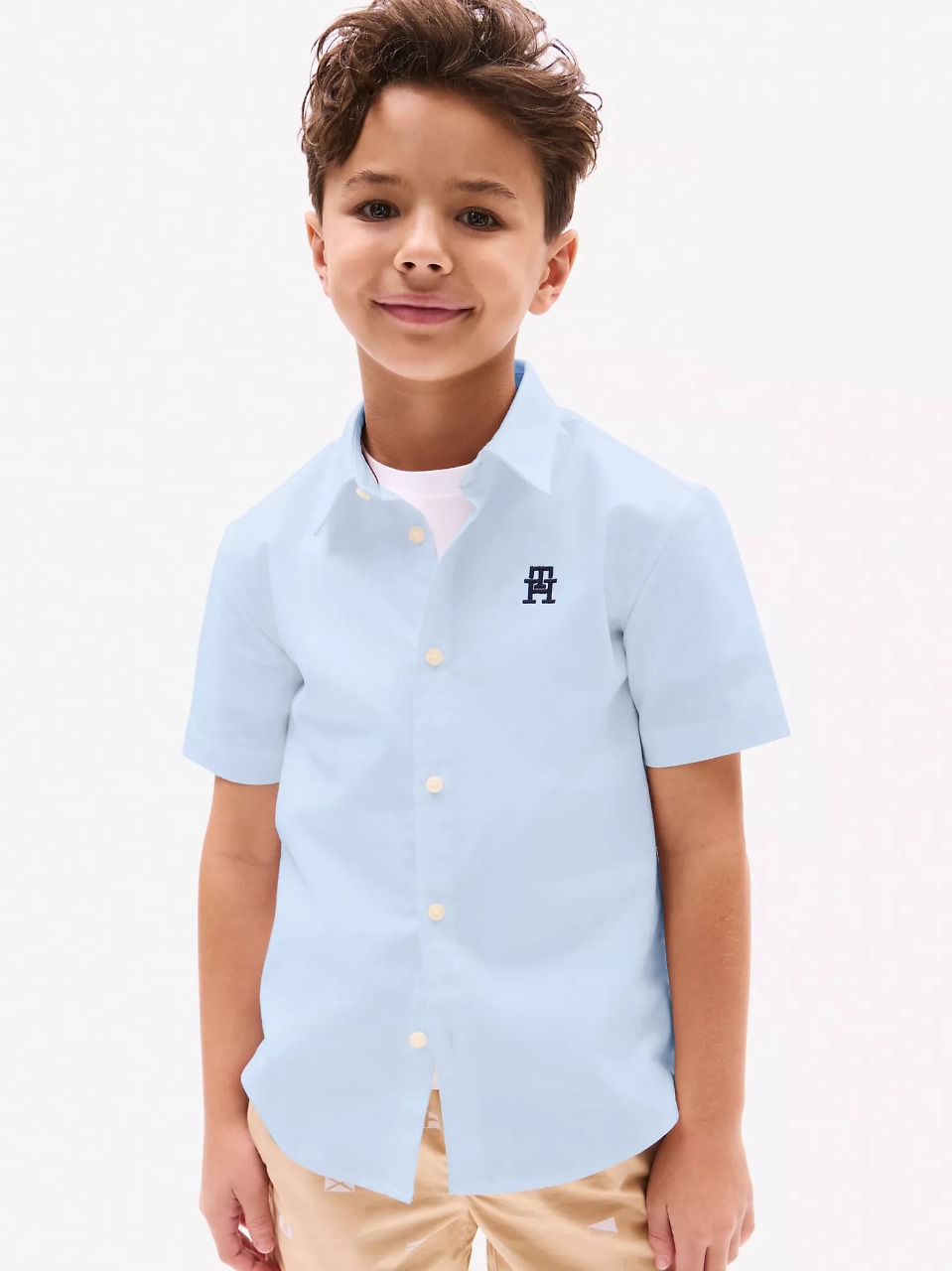 CAMISA MANGA CORTA AZUL TH